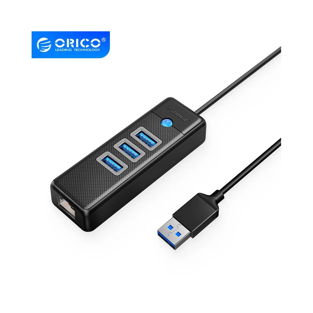 Orico хъб HUB USB3.0 3 port + LAN Gigabit