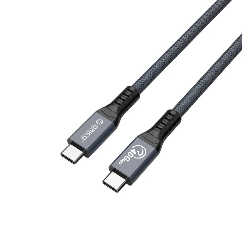 Orico кабел Cable Thunderbolt 4 / USB4 - Type-C to Type-C 40Gbps PD100W 0.8m Grey - TBZ4-08-GY