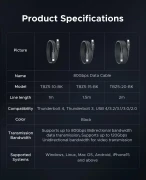USB-C Thunderbolt 5 80Gbps 240W - 1.0m