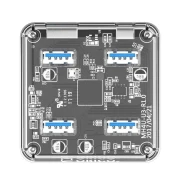 Orico хъб USB3.0 HUB 4 port transparent - MH4U-U3-03-CR