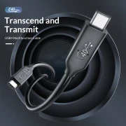 Orico кабел Cable USB4.0 40Gbps M/M 0.3m Black PD100W - U4C03-BK