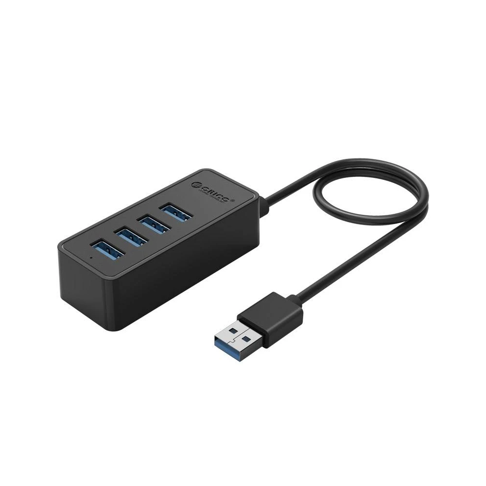 Orico хъб USB3.0 HUB 4 port - USB/Micro USB input, 1m cable - W5P-U3-100-BK-PRO