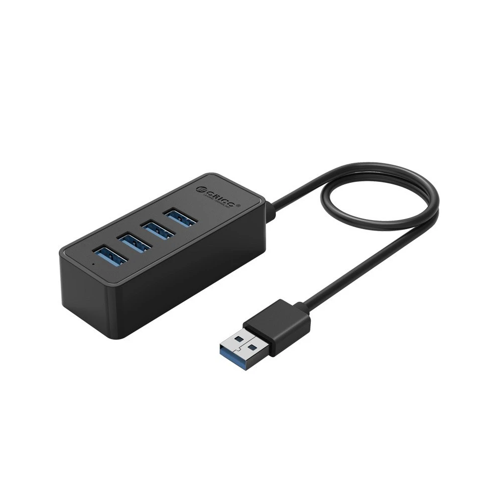 Orico хъб USB3.0 HUB 4 port - USB/Micro USB input, Black - W5P-U3-030