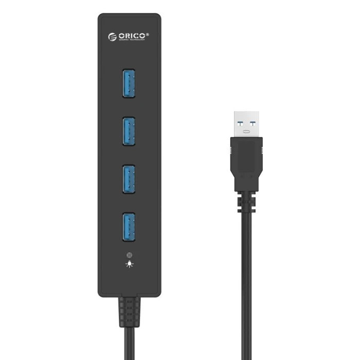 Orico хъб USB3.0 HUB 4 port black - W8PH4-U3-BK
