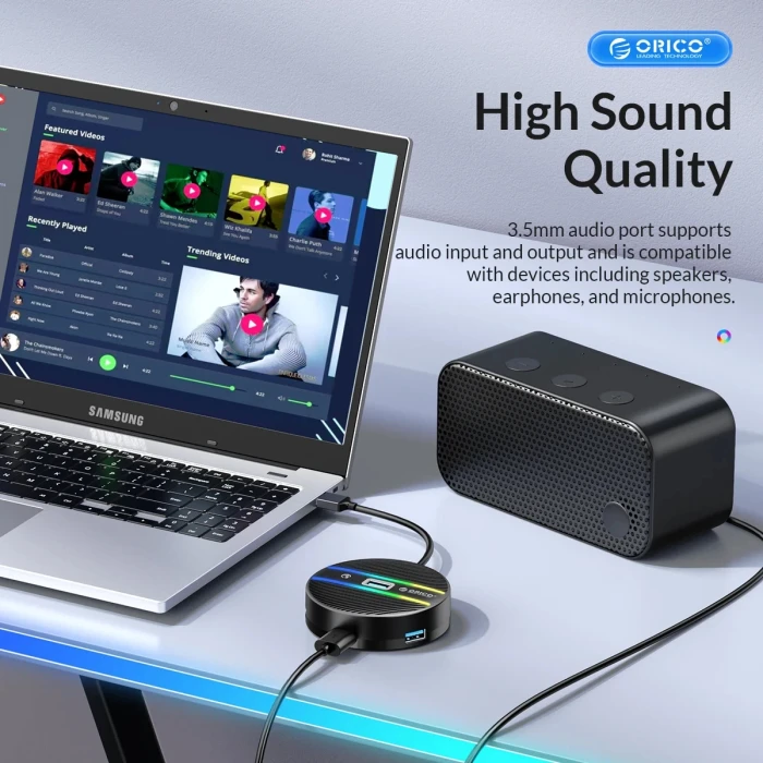 Orico 3 x USB 5Gbps + 3.5mm Audio