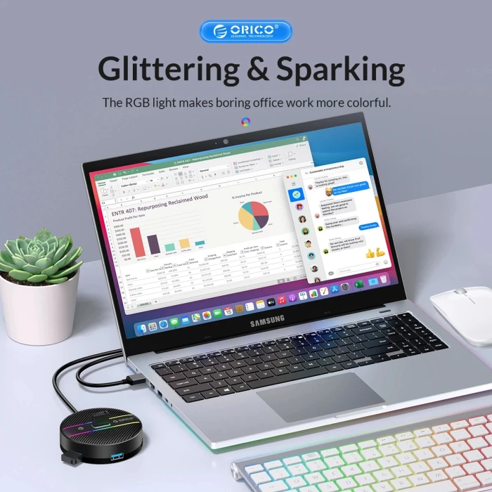 Orico 3 x USB 5Gbps + 3.5mm Audio