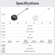 Orico 3 x USB 5Gbps + 3.5mm Audio