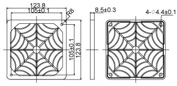 Evercool Филтър Fan Filter Plastic - 120mm