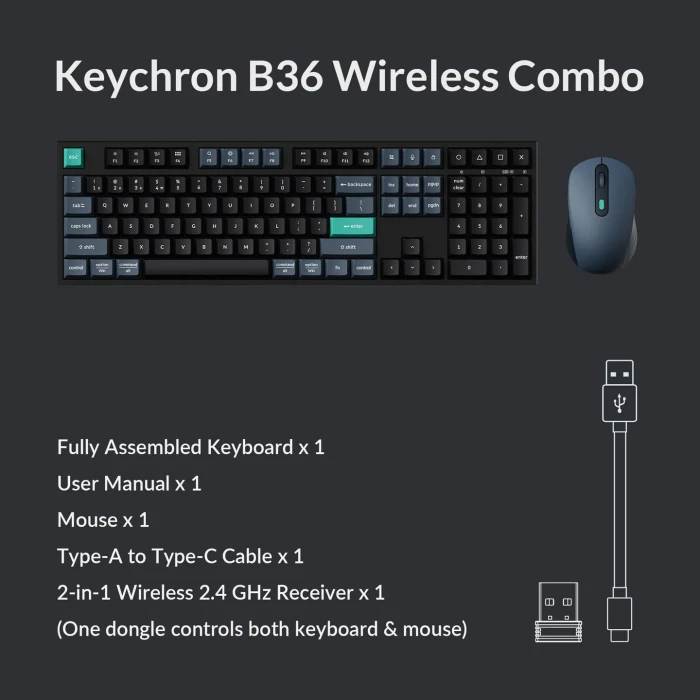 Keychron B36 Deep Black и BM25