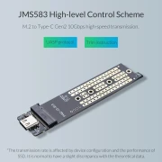 Orico външна кутия за диск M.2 NVMe M-key 10 Gbps - PCM2-C3-SV