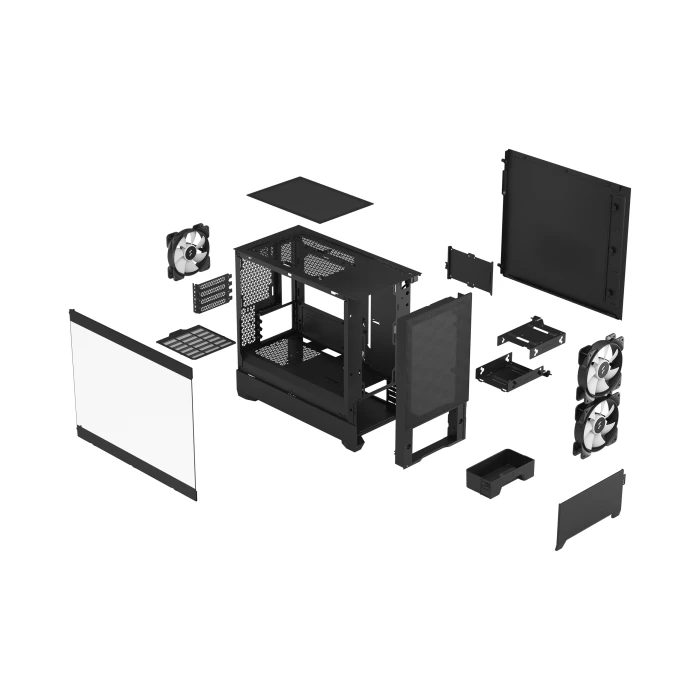 FRACTAL DESIGN POP MINI AIR RGB BLACK TG Clear