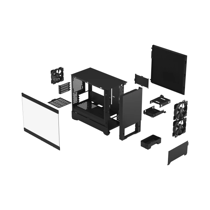 FRACTAL DESIGN POP MINI SILENT BLACK TG Clear