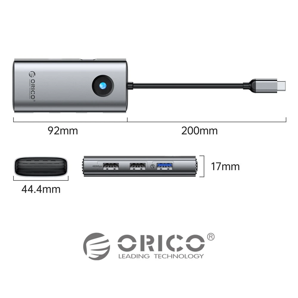 Orico Docking Station PW11-5P-GY-EP - HDMI, USB3.0 x1, USB2.0 x1