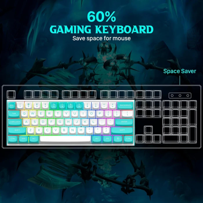 Redragon Fidd RGB K683WB White/Green