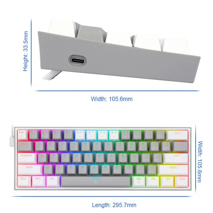 Redragon Fizz K617-RGB-GW