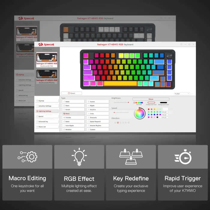 Redragon Landshaker K714BWO-RGB