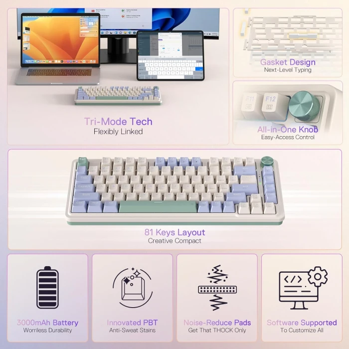 Redragon UCAL K673 PRO Vintage White
