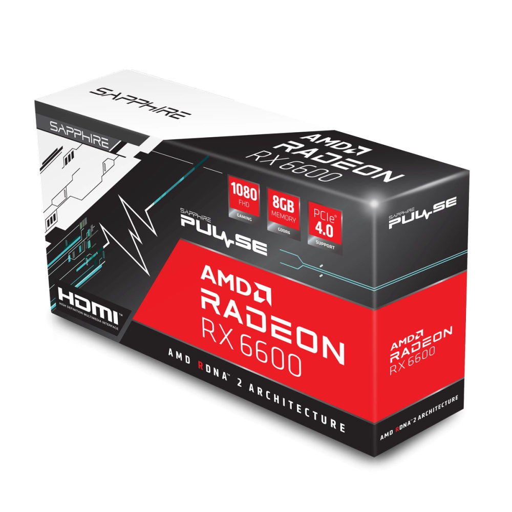 Sapphire PULSE RADEON RX 6600 GAMING 8GB GDDR6