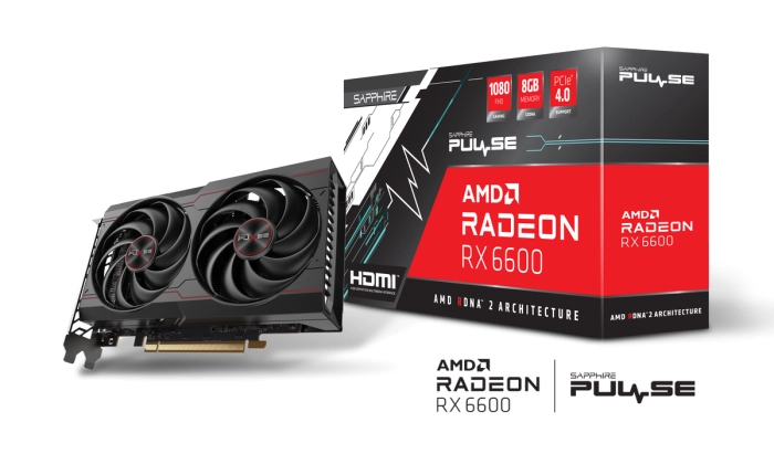 Sapphire PULSE RADEON RX 6600 GAMING 8GB GDDR6