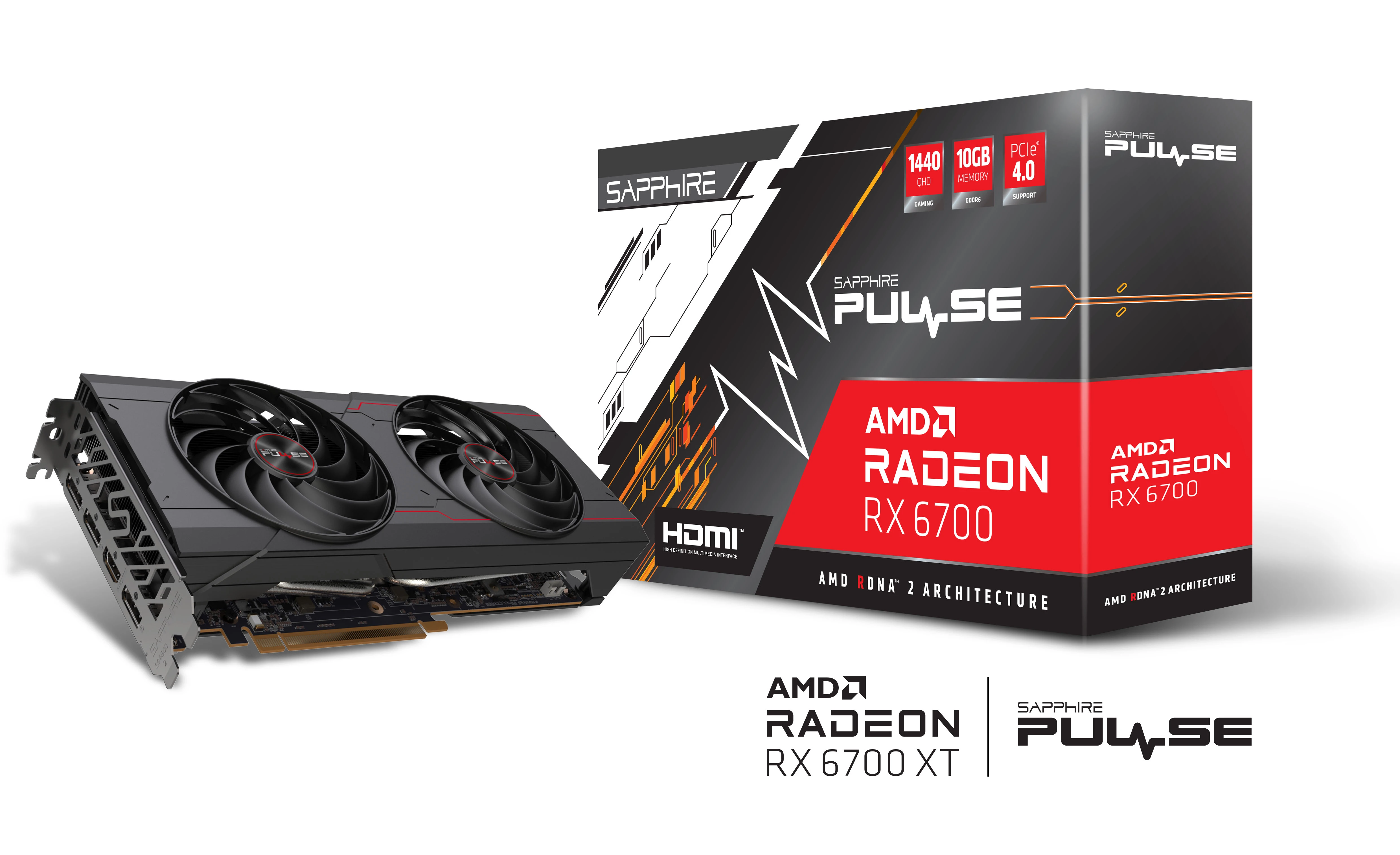 SAPPHIRE PULSE RADEON RX 6700 GAMING OC 10GB GDDR6