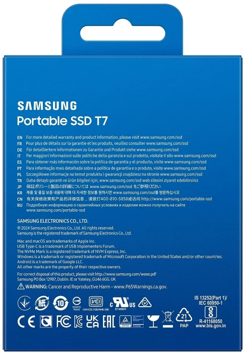Samsung Portable SSD T7 Gray 4TB