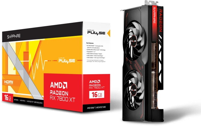 SAPPHIRE PULSE RX 7800 XT GAMING 16GB