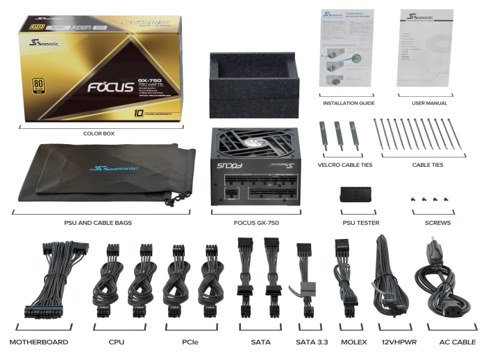 Seasonic FOCUS GX-750 SSR-750FX3 Gold 750W