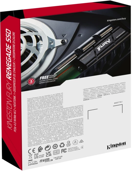 KINGSTON FURY Renegade 500GB Heatsink