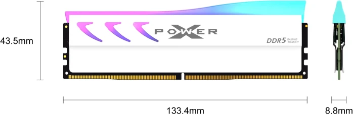 16GB DDR5-6000 CL36 Silicon Power XPOWER Storm RGB White
