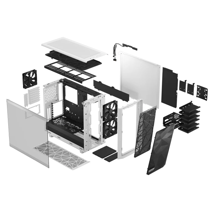 FRACTAL DESIGN MESHIFY 2 WHITE TG CLEAR