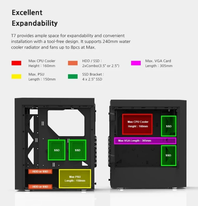 Zalman T7 Black (РАЗОПАКОВАН)