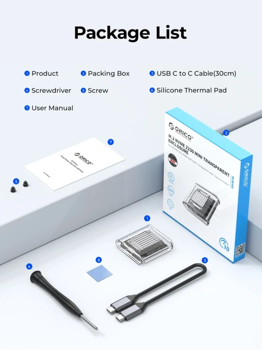 Orico Case M.2 2230 NVMe - 10Gbps
