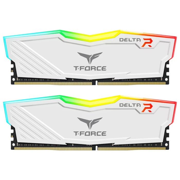 16GB (2x8) DDR4-3200 CL16 Team Group T-Force Delta RGB White