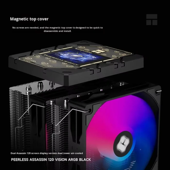 Thermalright Peerless Assassin 120 Vision ARGB Black 2.8" Display