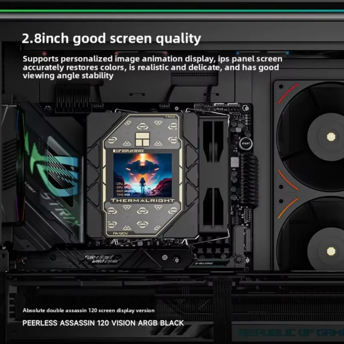 Thermalright Peerless Assassin 120 Vision ARGB Black 2.8" Display