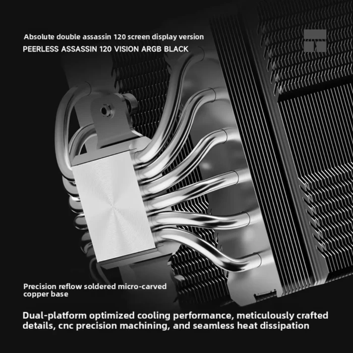 Thermalright Peerless Assassin 120 Vision ARGB Black 2.8" Display