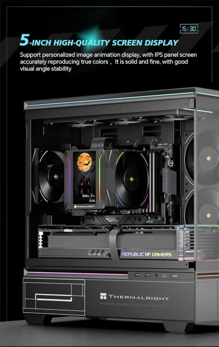 Thermalright Peerless Assassin 120 Vision MAX ARGB Black 5" Display