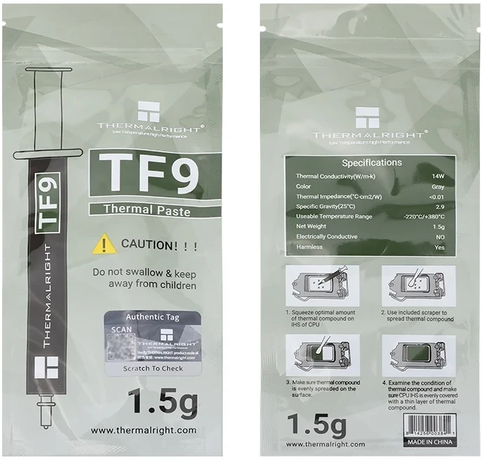 Thermalright термо паста TF9 - 1.5g