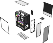 Thermaltake S380 TG ARGB - Black