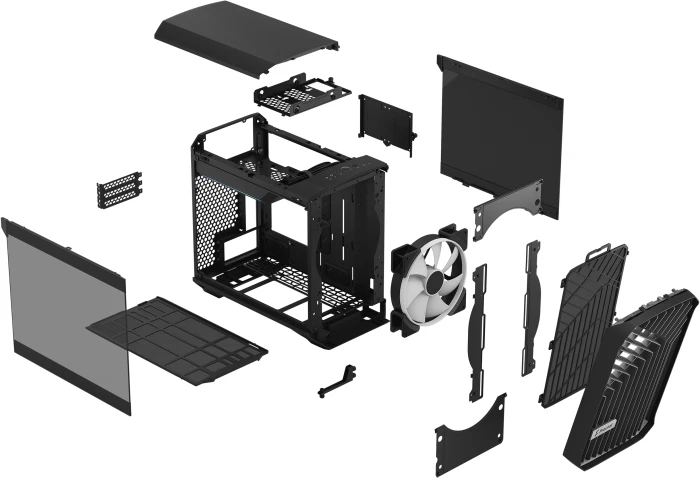 FRACTAL DESIGN Torrent Nano Black RGB TG Light Tint
