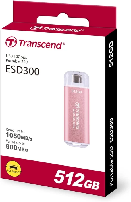 Transcend SSD ESD300P Pink 512GB