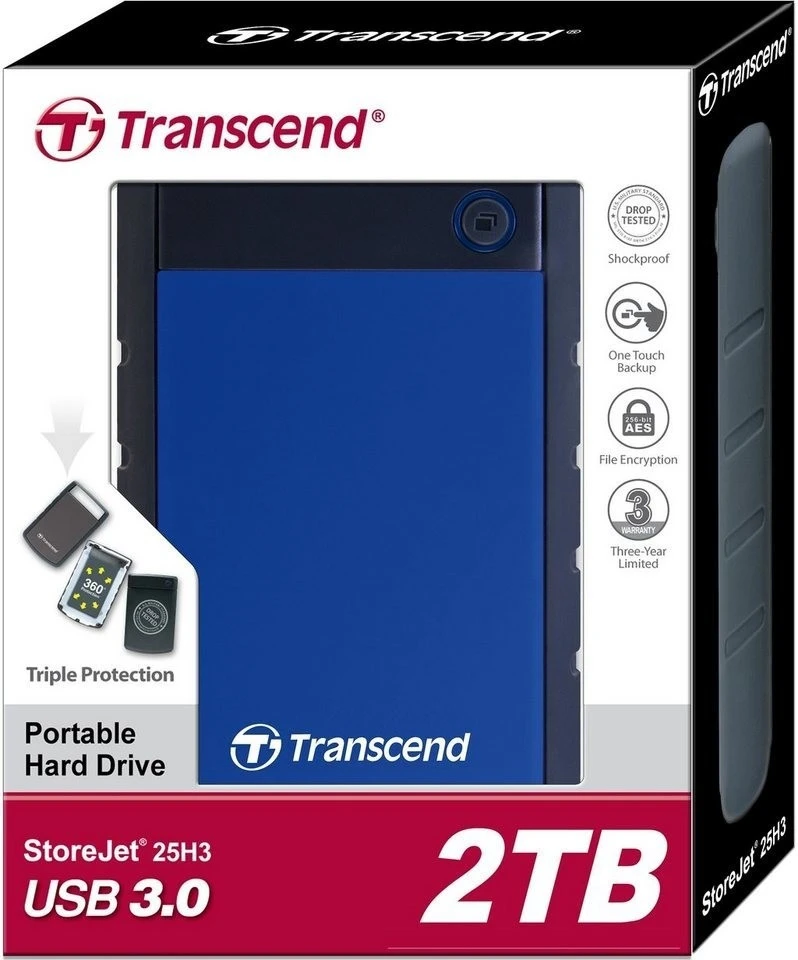 Transcend StoreJet H3B Blue 2TB