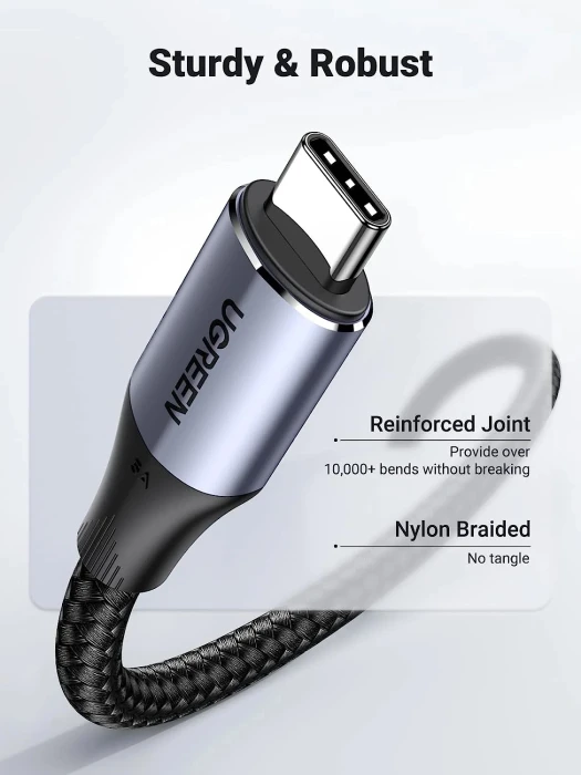 Ugreen кабел USB3.1 Type-C Gen2 M/M US355, 10Gbps, 100W, 5A, 1m - 80150