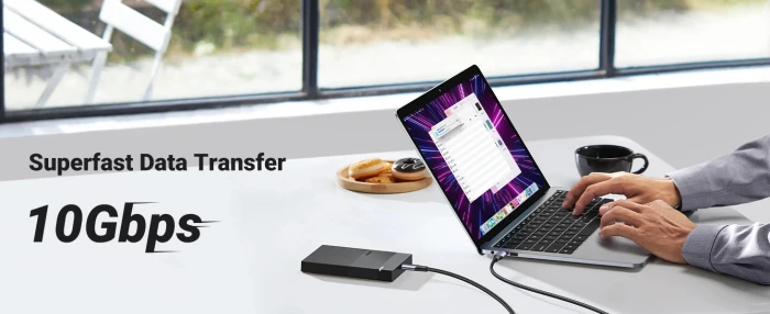 Ugreen кабел USB3.1 Type-C Gen2 M/M US355, 10Gbps, 100W, 5A, 1m - 80150