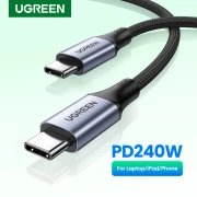 Ugreen кабел USB 2.0 Type-C M/M US535, 240W, 5A, 2m - 90440