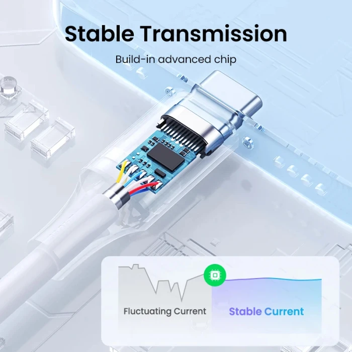 Ugreen кабел USB 2.0 Type-C M/M US535, 240W, 5A, 2m - 90440