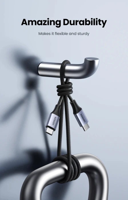 Ugreen кабел USB 2.0 Type-C M/M US535, 240W, 5A, 2m - 90440
