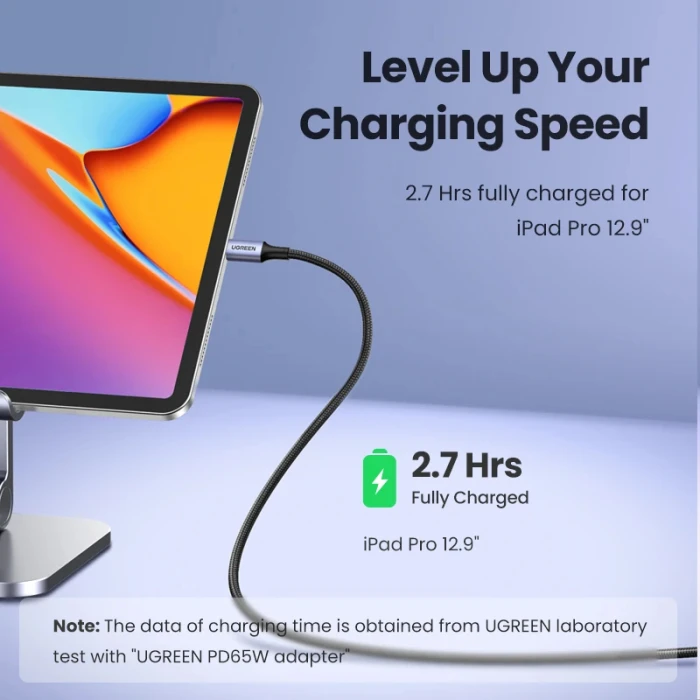Ugreen кабел USB 2.0 Type-C M/M US316, 100W, 5A, 3m - 90120