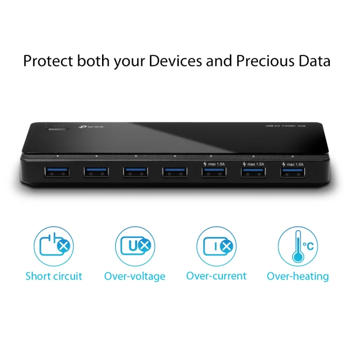 TP-Link UH700 USB 3.0 хъб - 7-портов