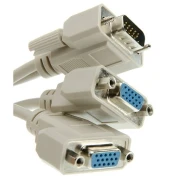 VCom Сплитер VGA splitter HD15 M - 2xHD15 F - CG021-0.2m